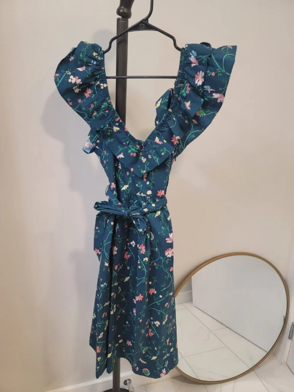 Hill House Ava Nap Dress Womens Medium Smocked Midi Multicolor